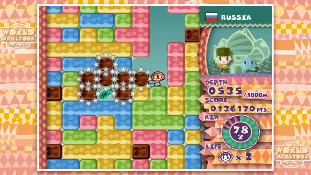 ワールドドリルツアーゲーム画面