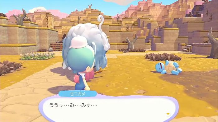 倒れているゼニガメ