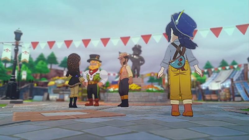 打ち合わせ中の町長、ハロルド、ディアナ