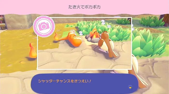 たき火でポカポカ